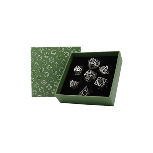 LPG Dice Clockwork Sun Dice Set Steel/Black