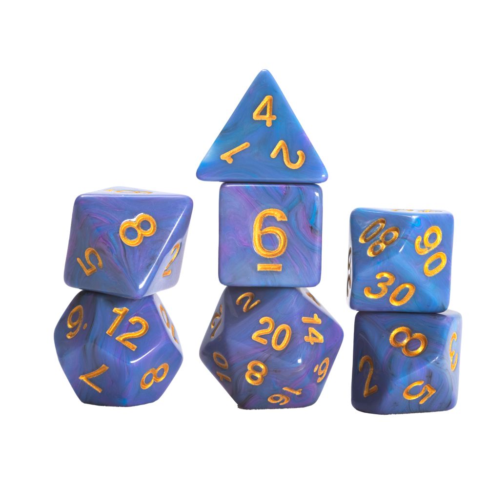 Sirius Dice - Blue Unicorn Dice Set 7