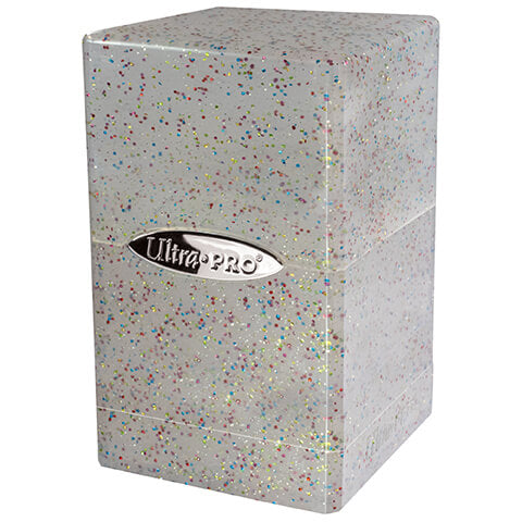 ULTRA PRO DECK BOX SATIN CUBE Glitter- Clear