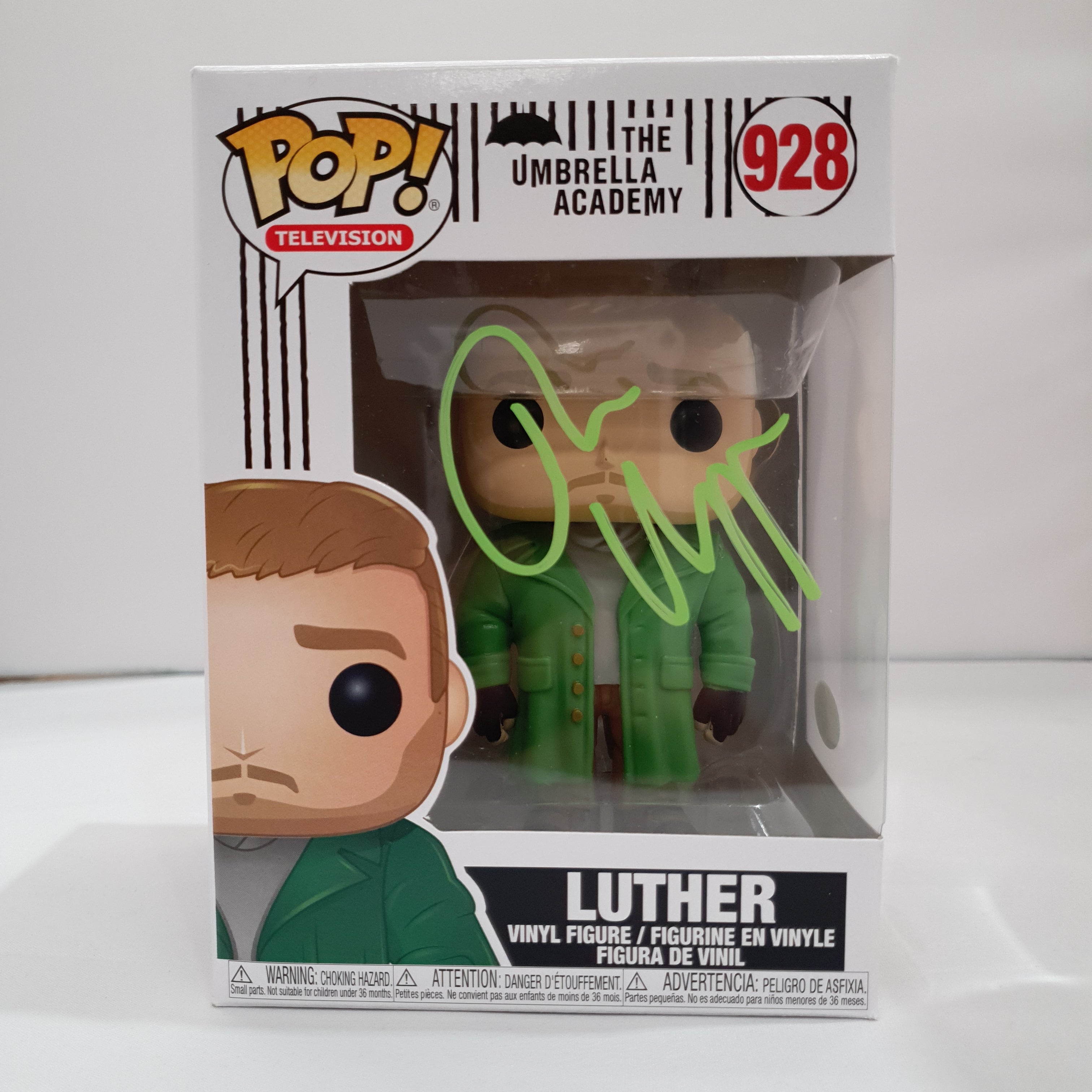 Umbrella academy signed cheapest Luther funko pop with JSA certification