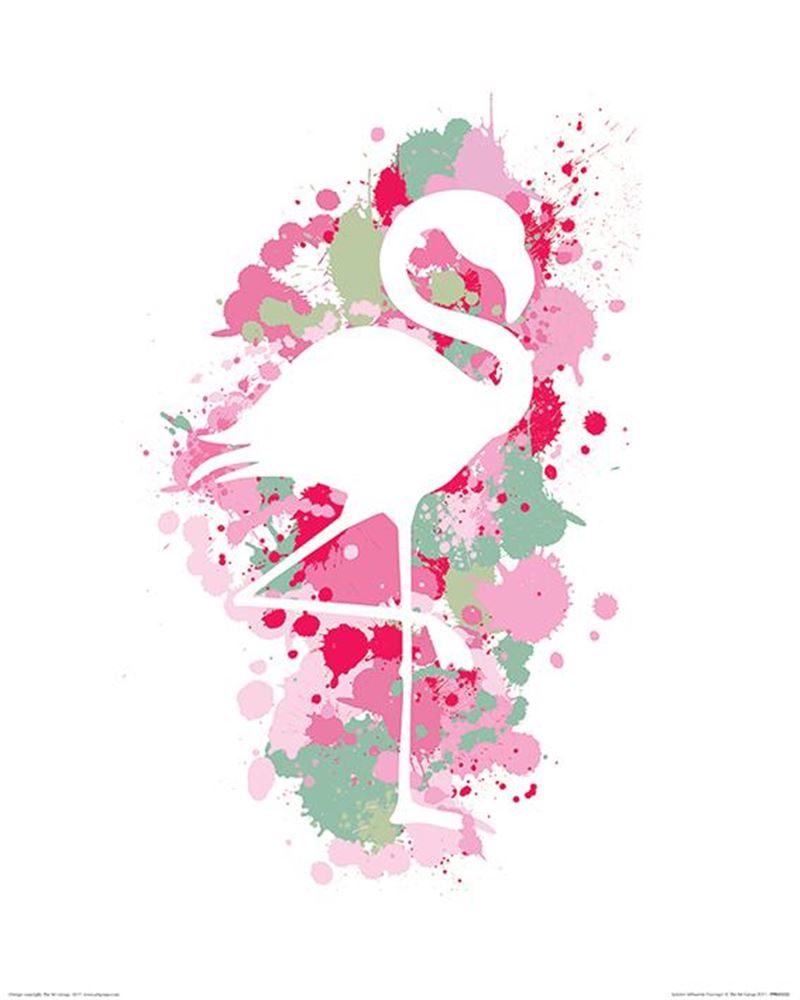 Art Studio - Splatter Silhouette Flamingo