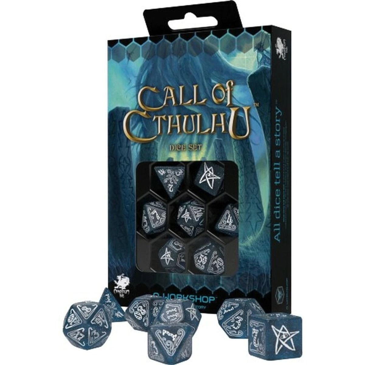 Q Workshop Call Of Cthulhu Abyssal And White Dice Set 7