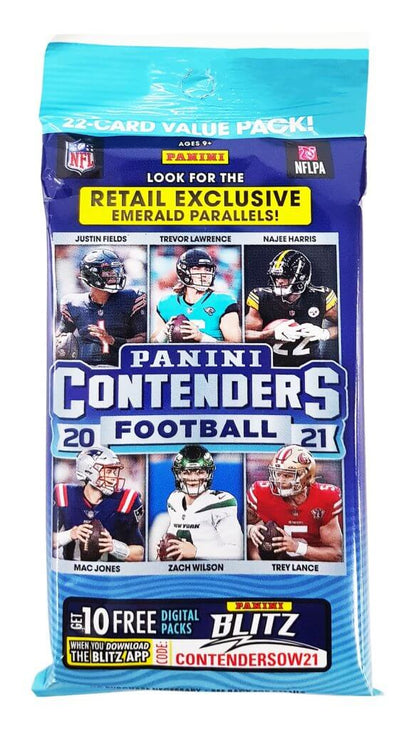 PANINI 2021- 22 Contenders Football (Hobby) Fat Pack