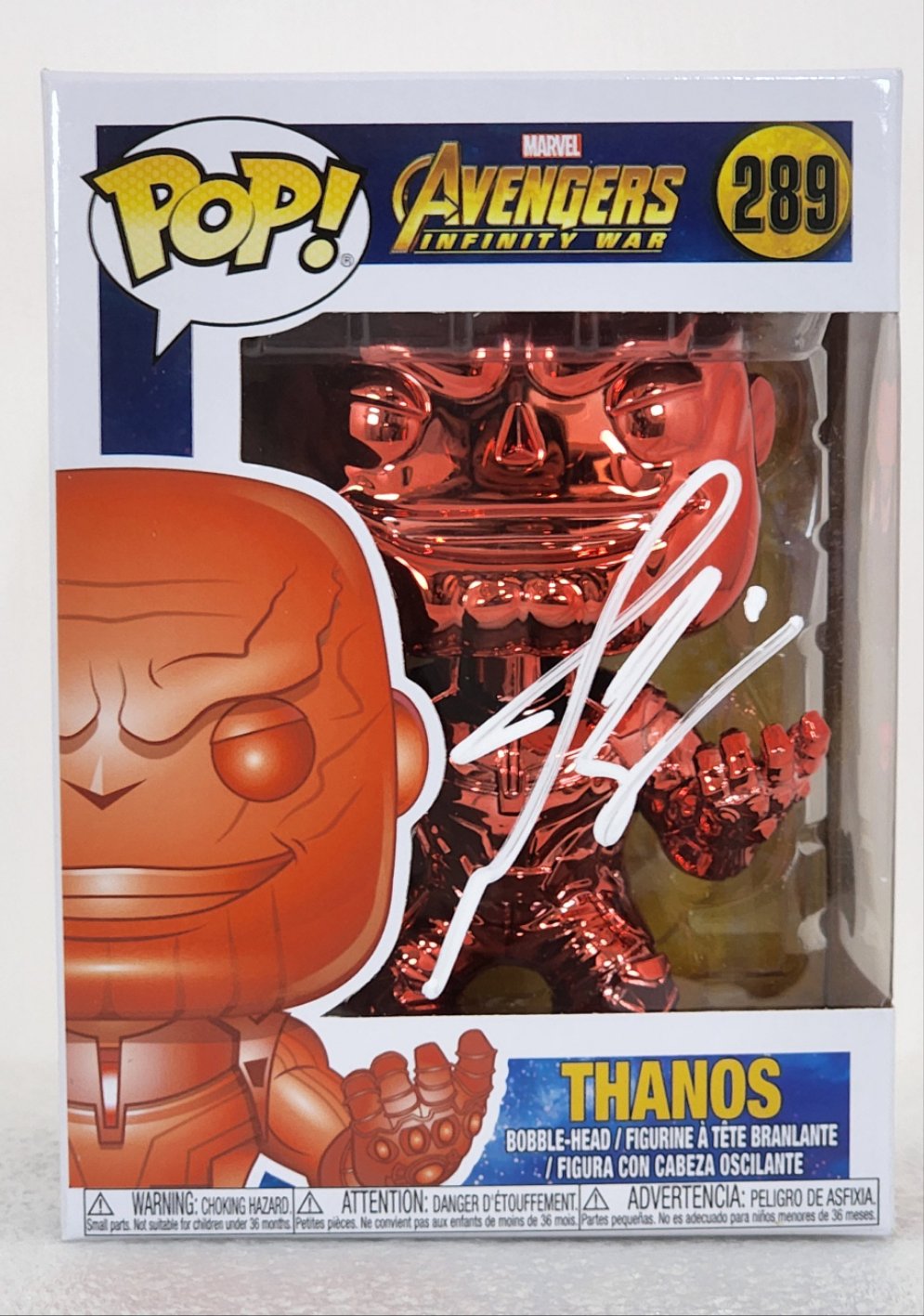 Marvel Avengers - Thanos (Red) Signed POP! Vinyl