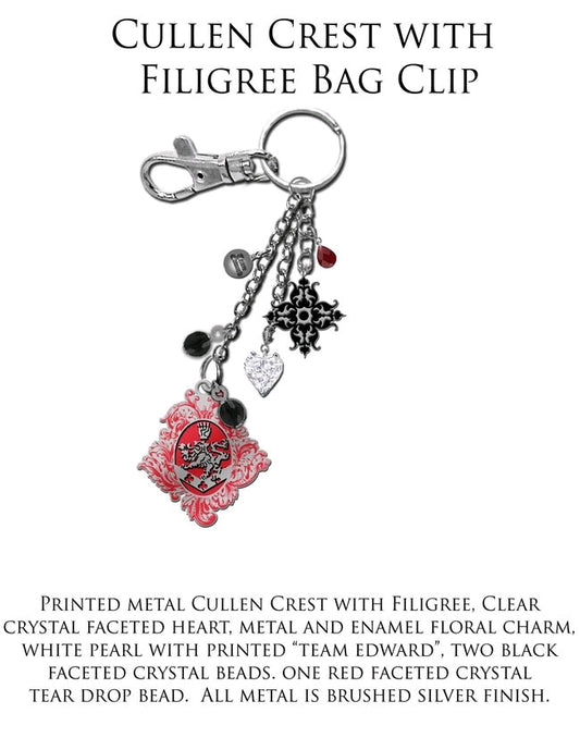 The Twilight Saga: Eclipse - KeyRing/Bag Clip Cullen Crest with Filigr - Ozzie Collectables