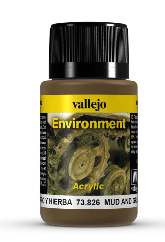 Vallejo Weathering Effects Mud and Grass Effect 40 ml - Ozzie Collectables