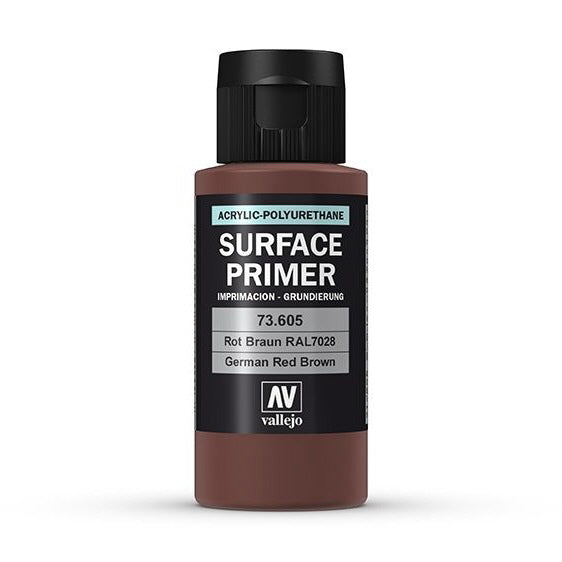 Vallejo Surface Primer Ger Red Brown 60 ml - Ozzie Collectables