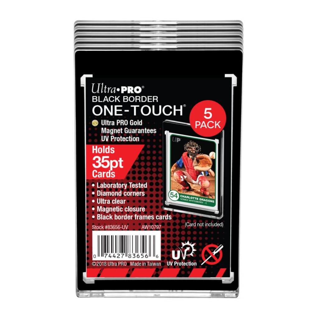 ULTRA PRO ONE TOUCH - 35 PT Black Border w/Magnetic Closure- 5PK