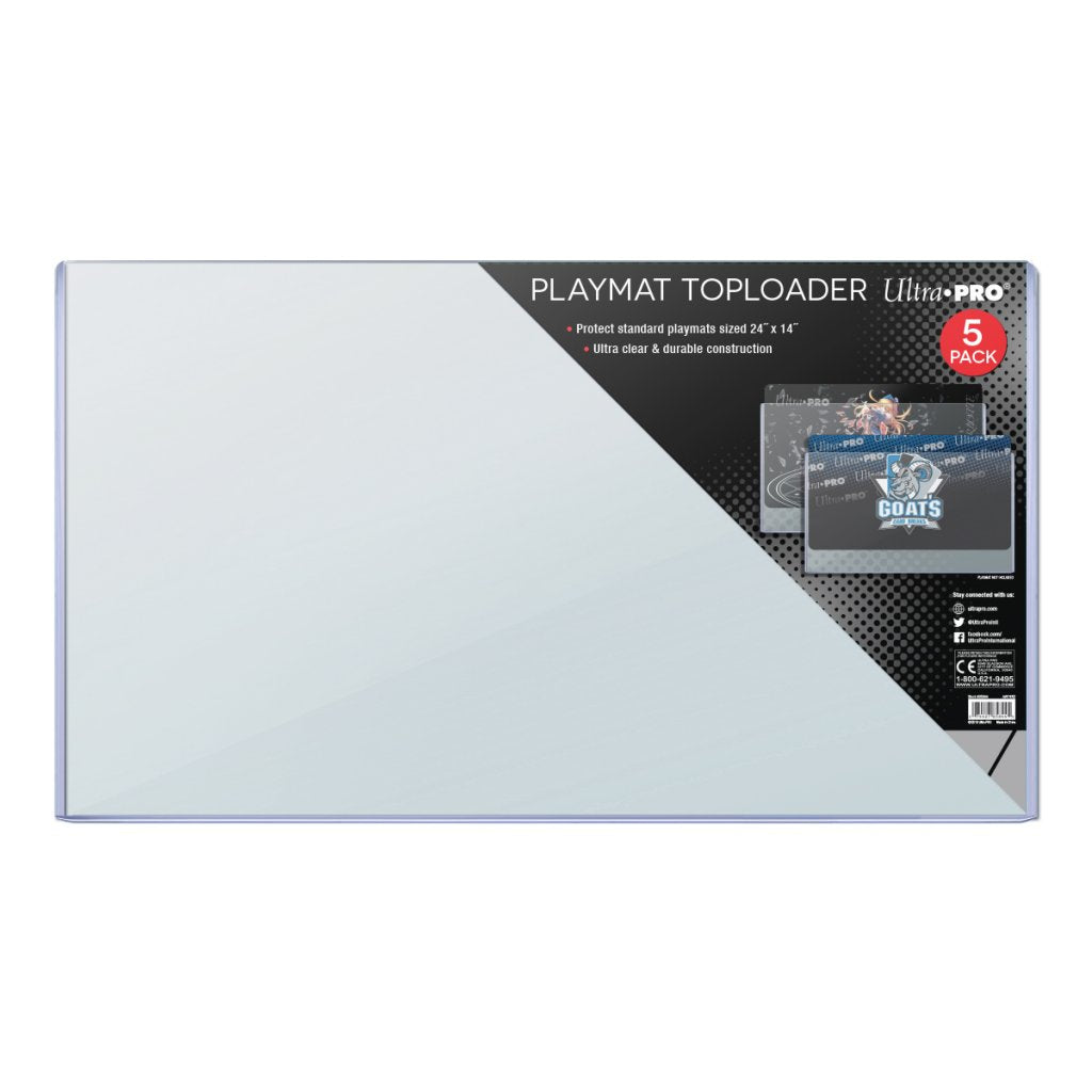 ULTRA PRO TOPLOADER- PLAYMAT 24" x 14" (5pk)