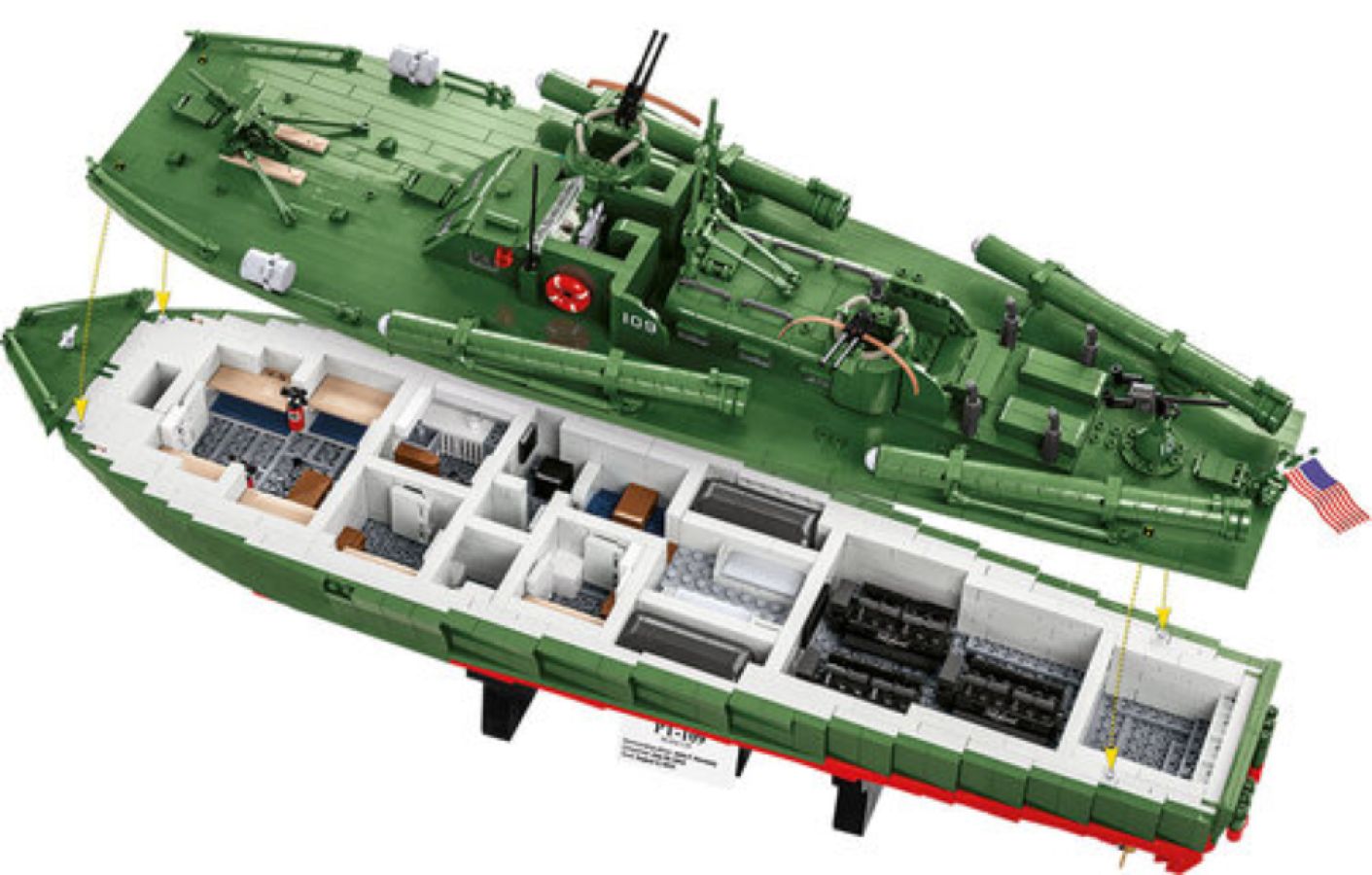 World War II - Patrol Torpedo Boat PT-1 (3640 pieces)