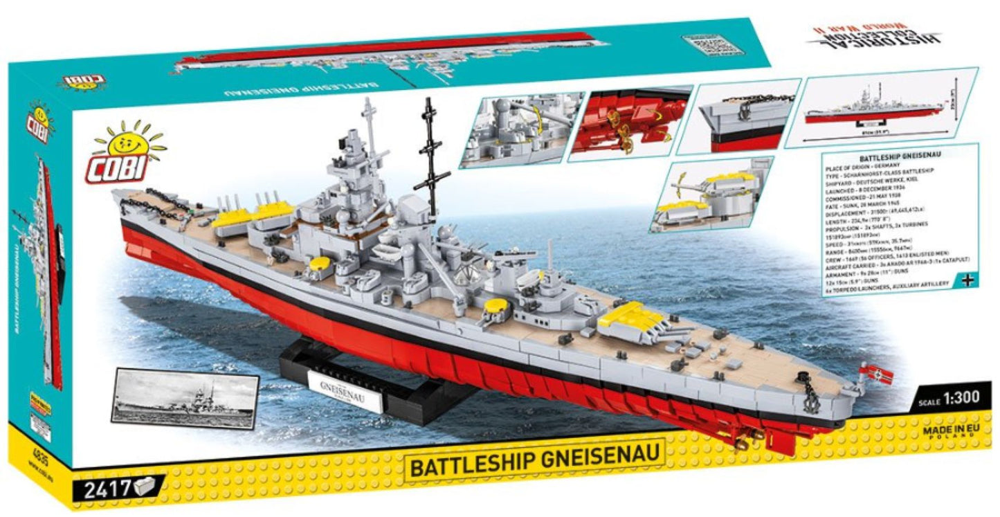 WW2 - Battleship Gneisenau 2417 pcs