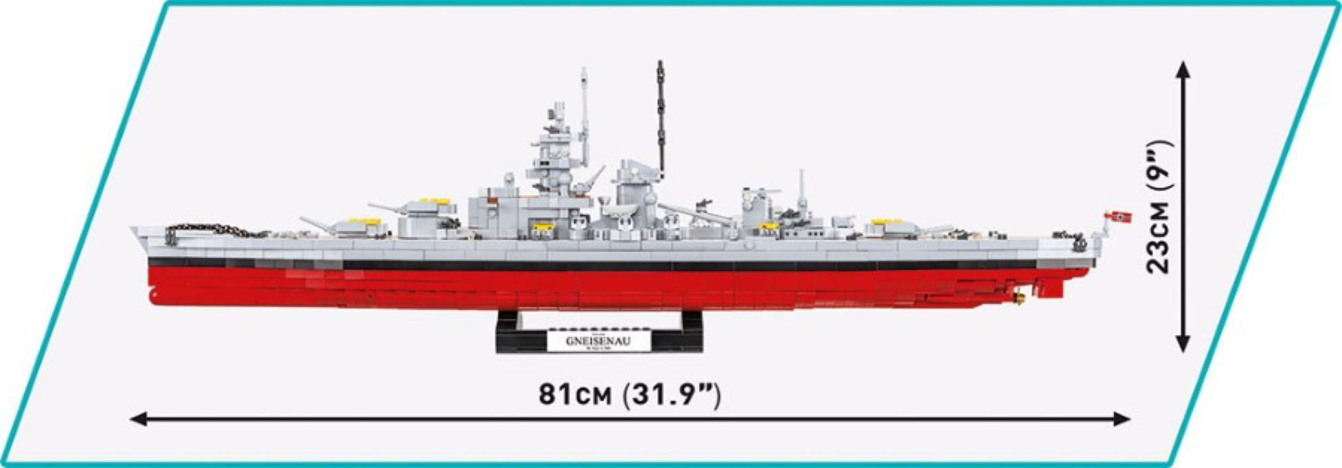 WW2 - Battleship Gneisenau 2417 pcs