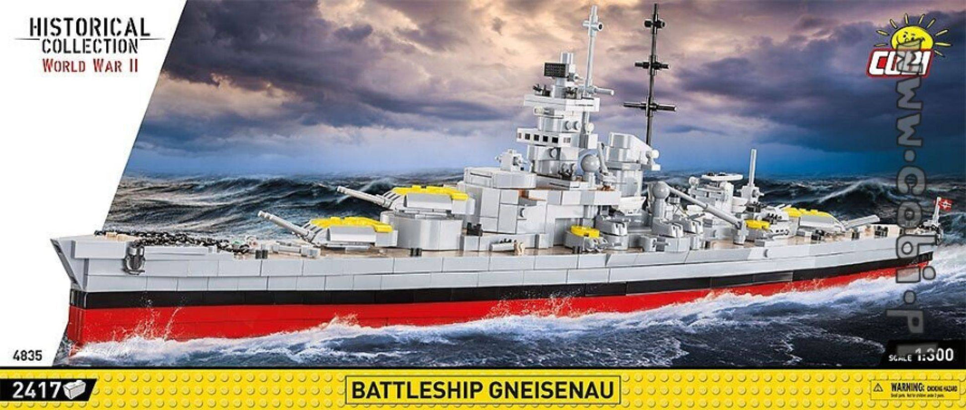 WW2 - Battleship Gneisenau 2417 pcs