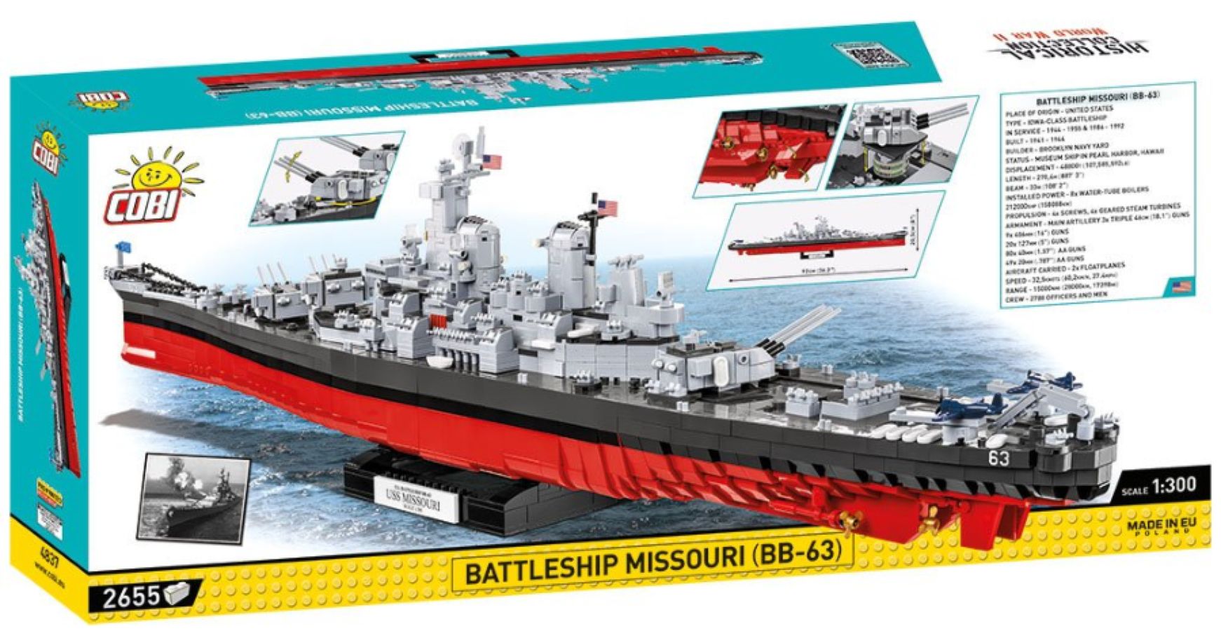 WW2 - Missouri Battleship 2640 pcs