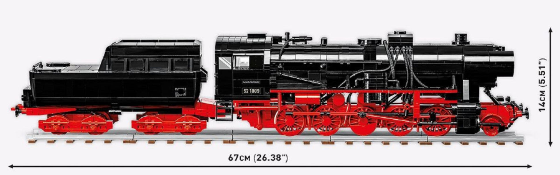 Trains - DR BR 52 Steam Locomotive 1:35 Scale [2505 Pcs]