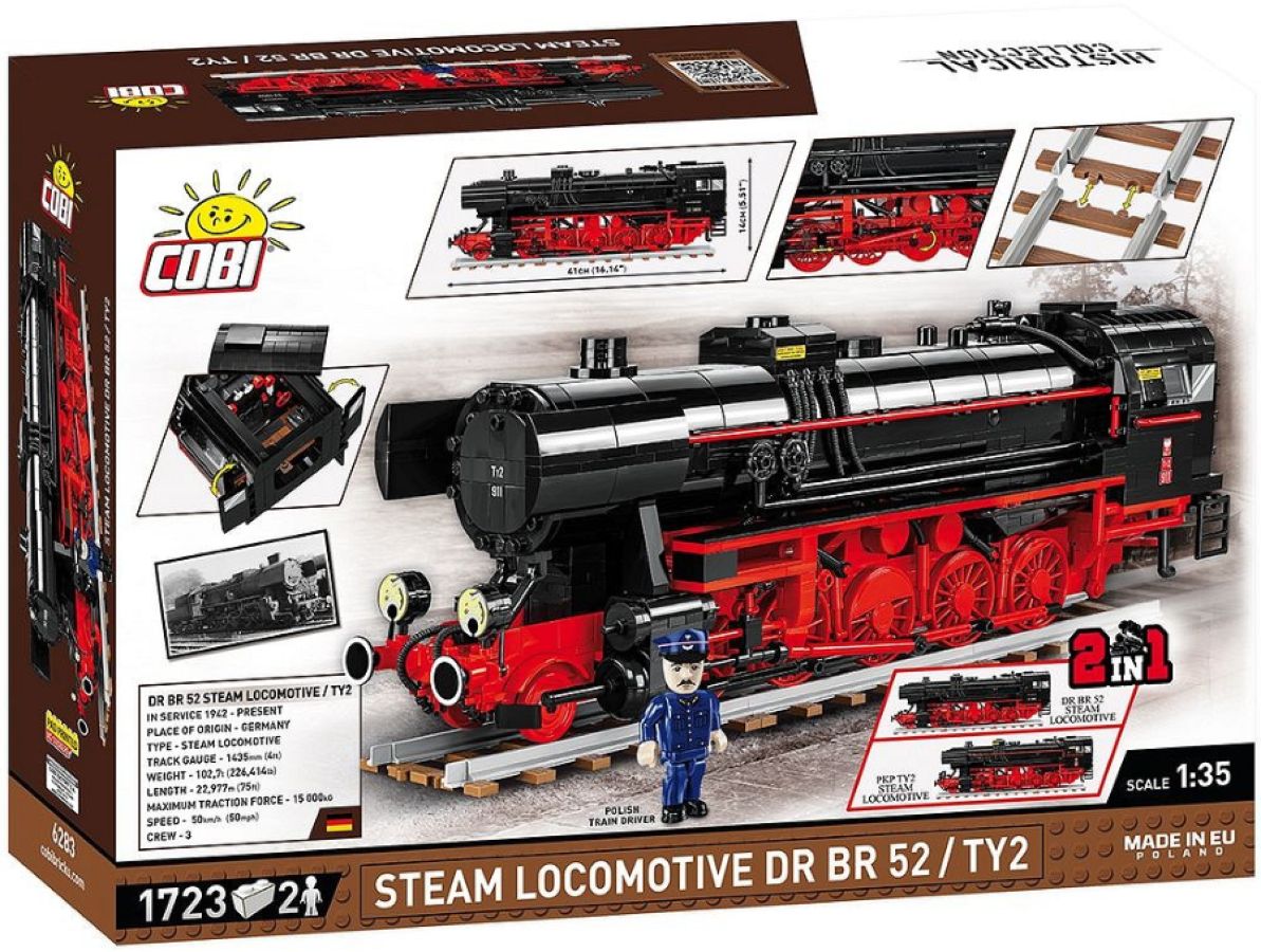 Trains - DR BR 52/TY2 Steam Locomotive 1:35 Scale [1723 Pcs]