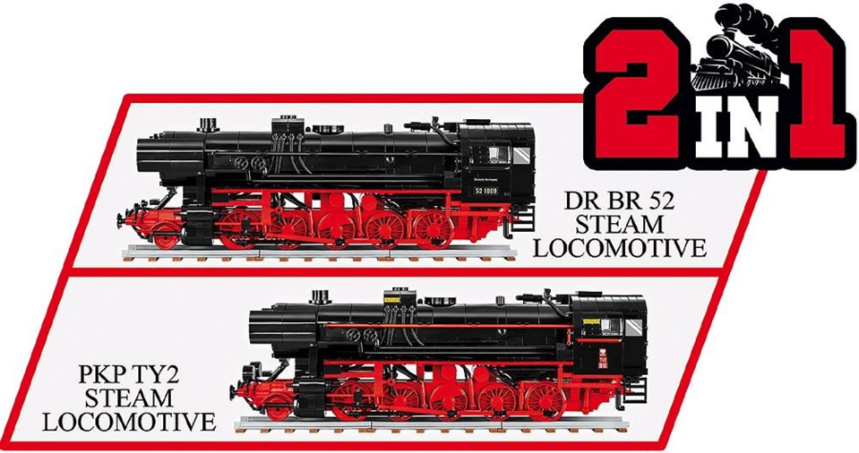 Trains - DR BR 52/TY2 Steam Locomotive 1:35 Scale [1723 Pcs]