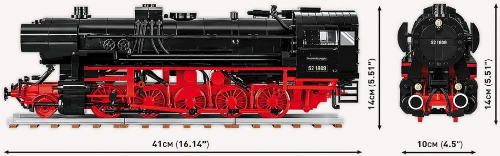 Trains - DR BR 52/TY2 Steam Locomotive 1:35 Scale [1723 Pcs]