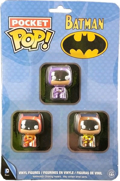 Batman - Brown, Purple & Orange US Exclusive Pocket Pop! 3 Pack - Ozzie Collectables