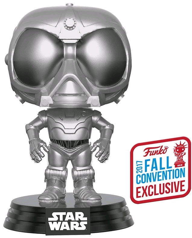 Star Wars: Rogue One - Death Star Droid Chrome NYCC 2017 US Exclusive Pop! Vinyl - Ozzie Collectables