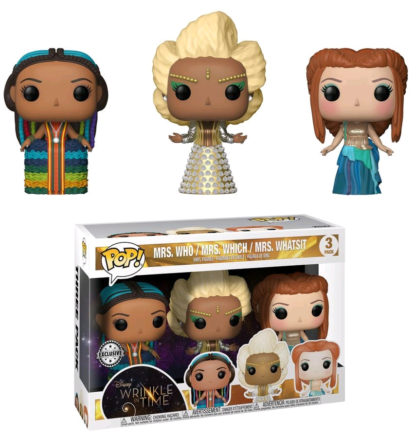 A Wrinkle in Time - Mrs Who, Mrs Which & Mrs Whatsit US Exclusive Pop! Vinyl 3-pack - Ozzie Collectables