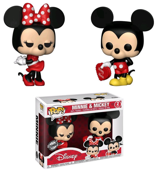 Minnie & Mickey Valentines - Disney Pop! Vinyl 2-pack - Ozzie Collectables