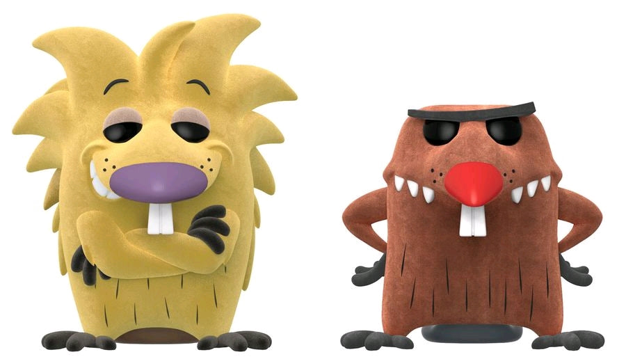 Angry Beavers - Norbert and Daggett Flocked US Exclusive Pop! Vinyl 2-pack - Ozzie Collectables