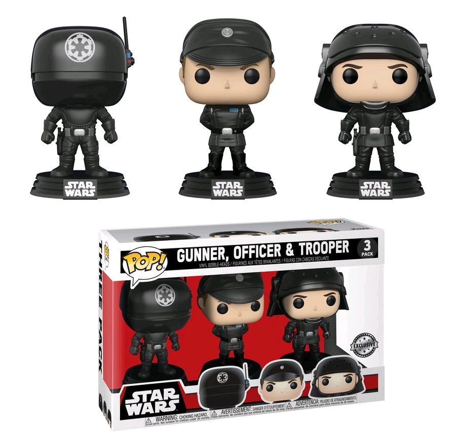 Star Wars - Death Star Gunner, Officer & Trooper US Exclusive Pop! Vinyl 3-pack - Ozzie Collectables