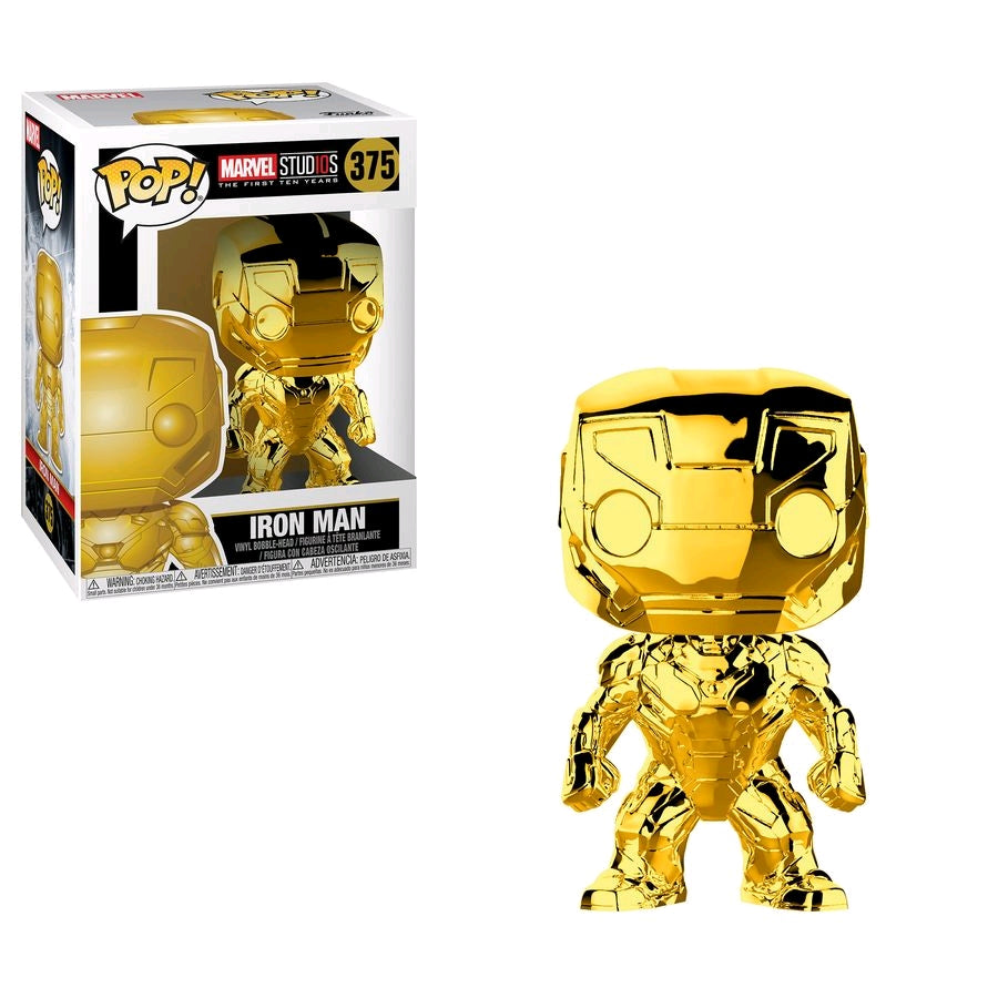 Marvel Studios 10th Anniversary - Iron Man Gold Chrome Pop! Vinyl - Ozzie Collectables