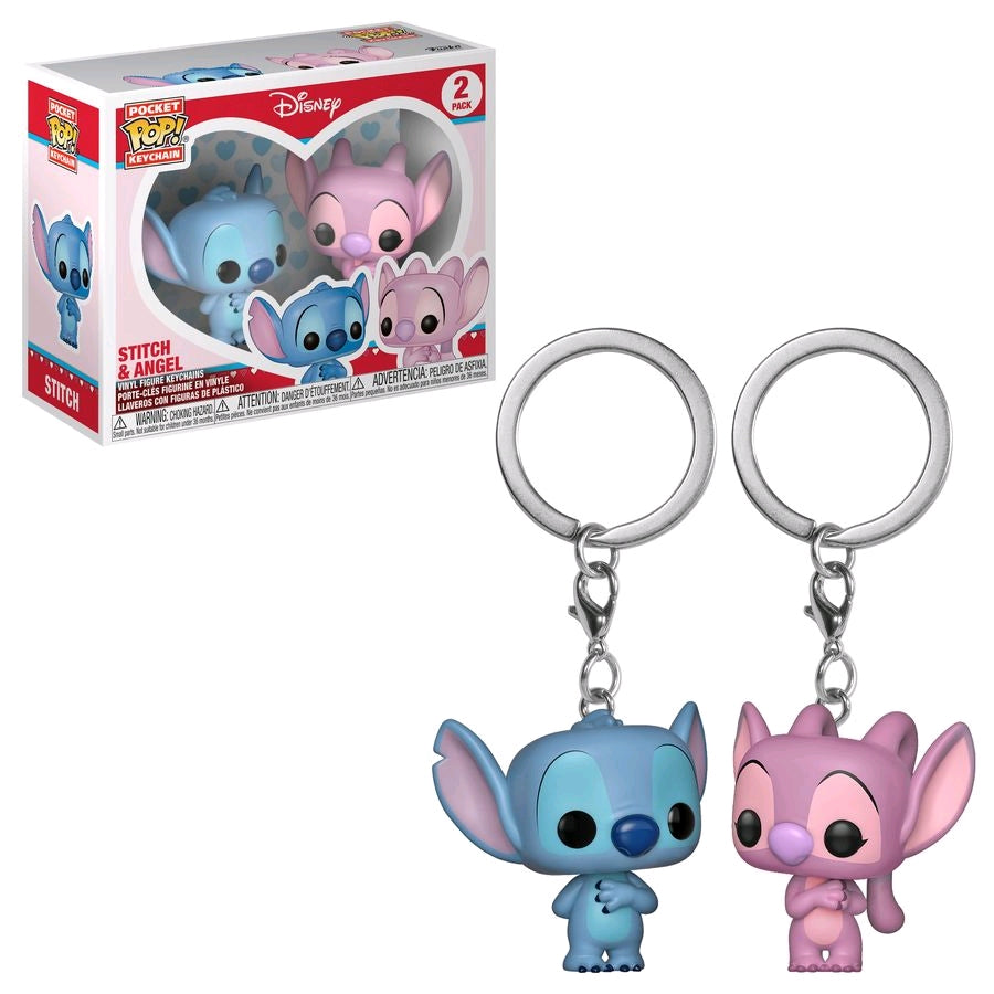 Lilo & Stitch - Stitch & Angel Pocket Pop! Keychain 2-pack - Ozzie Collectables