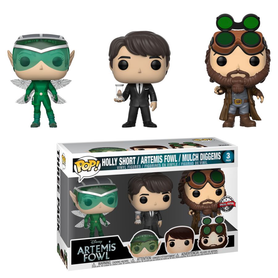 Artemis Fowl - Artemis Fowl, Mulch Diggems & Holly Short US Exclusive Pop! Vinyl 3-pack - Ozzie Collectables