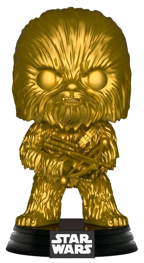 Star Wars - Chewbacca Gold Metallic US Exclusive Pop! Vinyl - Ozzie Collectables