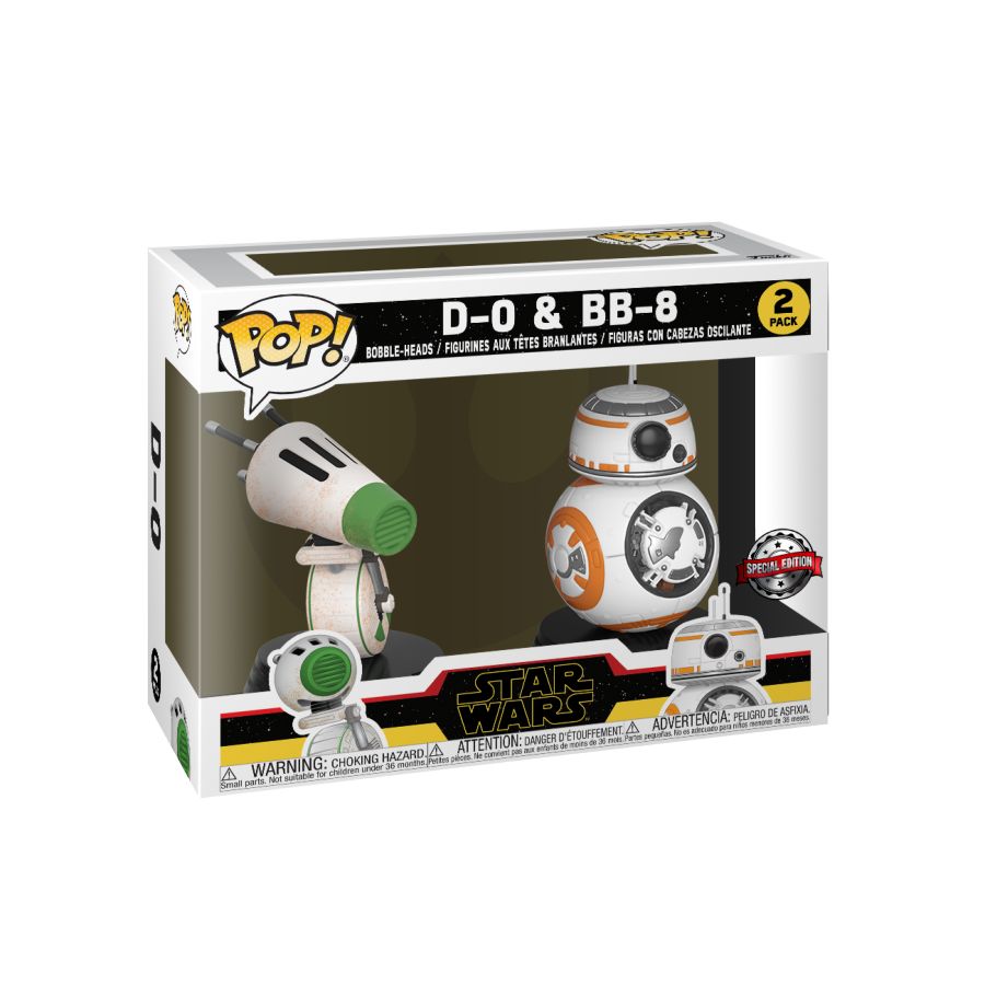 Star Wars - BB-8 & D-0 Episode IX Rise of Skywalker US Exclusive Pop! Vinyl 2-pack - Ozzie Collectables