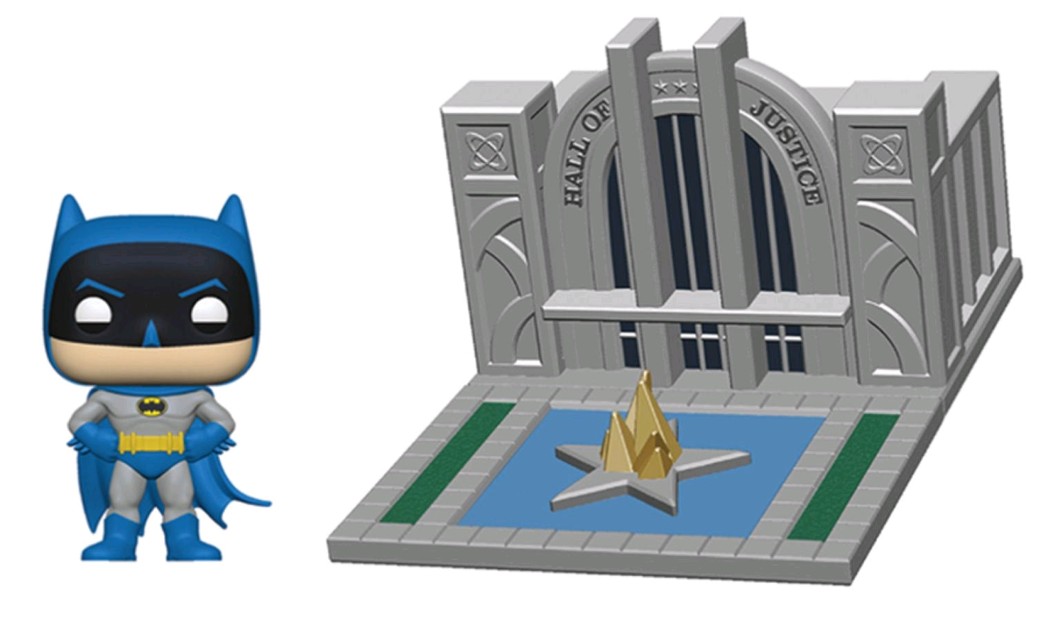 Batman - Batman with Hall of Justice 80th Anniversary Pop! Town - Ozzie Collectables