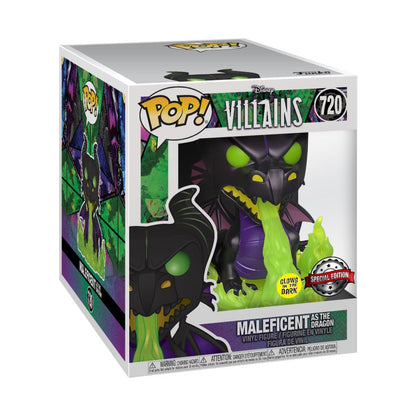 Sleeping Beauty - Maleficent as Dragon with Flames Metallic Glow US Exclusive 6" Pop! Vinyl - Ozzie Collectables