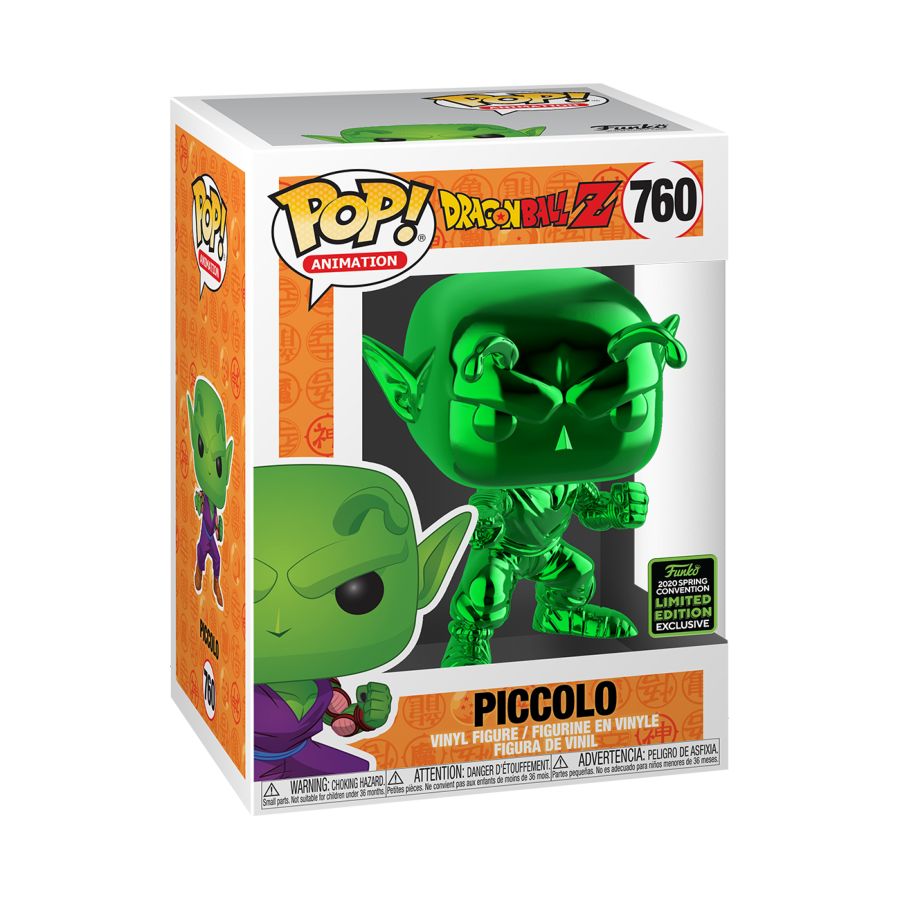 Dragon Ball Z - Picollo Green Chrome ECCC 2020 Exclusive Pop! Vinyl - Ozzie Collectables