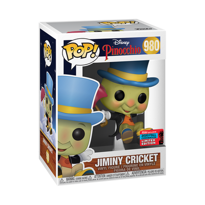 Jiminy Cricket - Disney Pinocchio New York Comic Con Exclusive POP! Vinyl #980