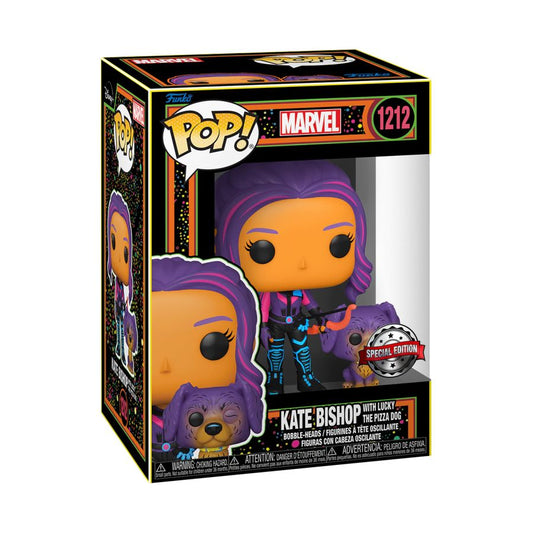 Hawkeye (TV) - Kate Bishop & Lucky Black Light US Exclusive Pop! Vinyl