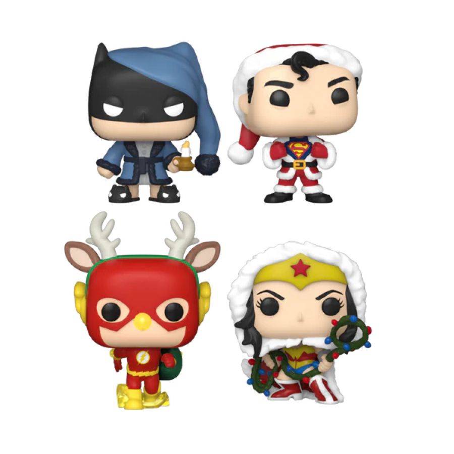 DC Comics - Holiday Tree Box US Exclusive Pocket Pop! 4-Pack