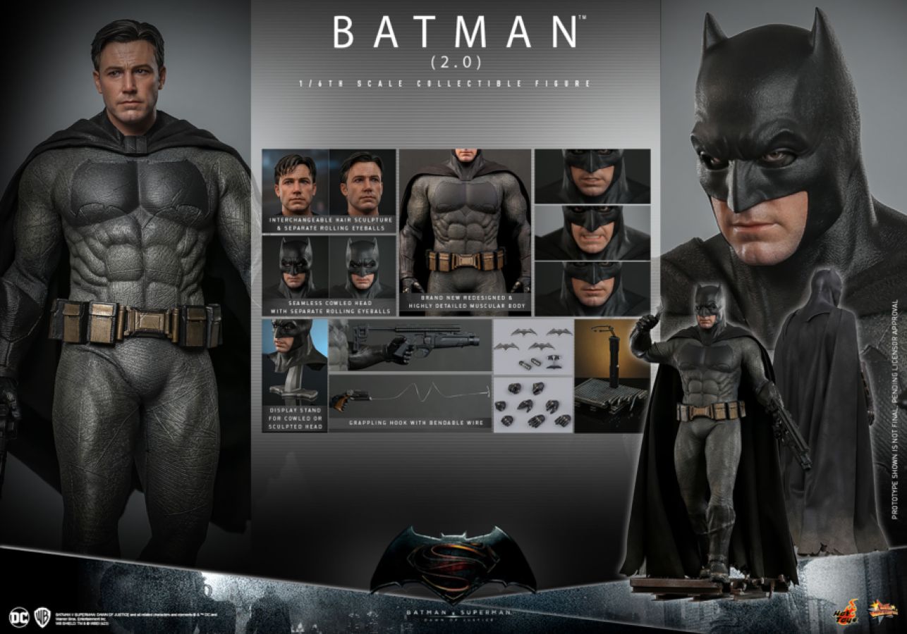 Batman v Superman: Dawn of Justice - Batman (2.0) 1:6 Scale Collectable Action Figure