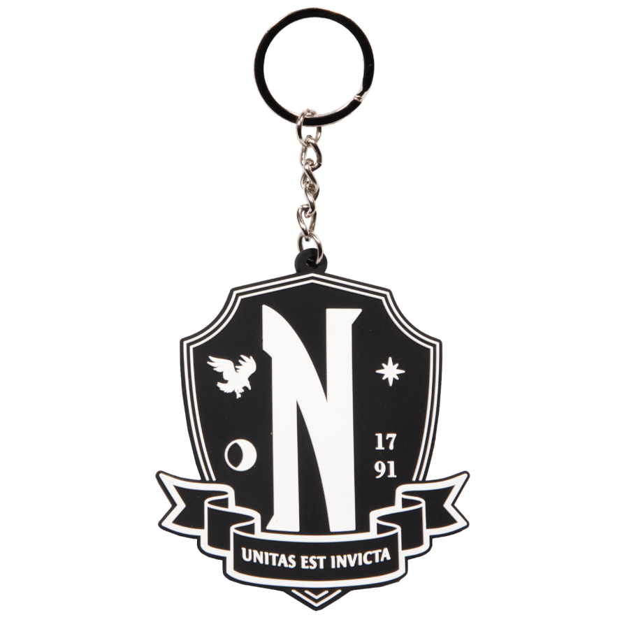 Wednesday - Nevermore Crest Keychain