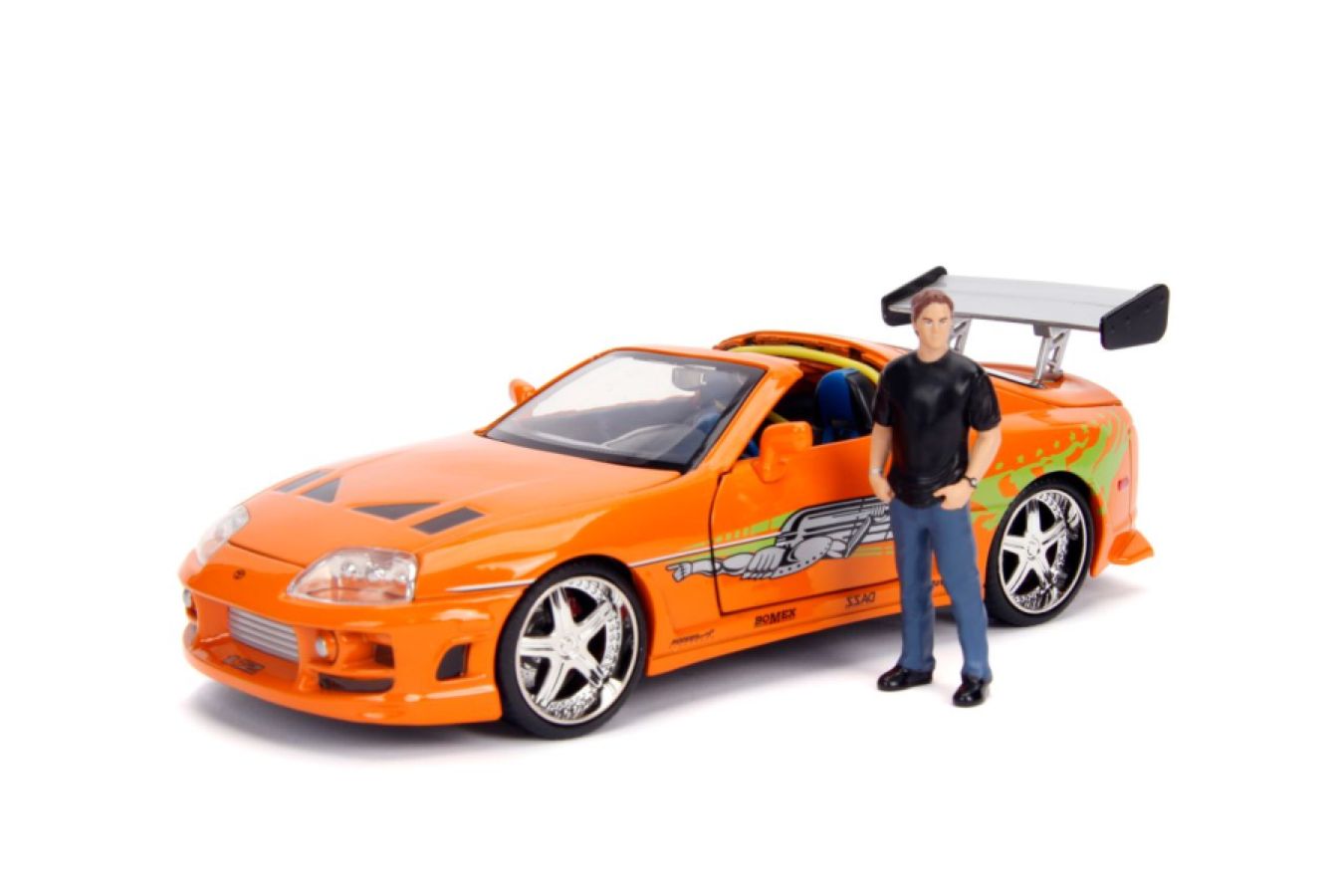 Fast and Furious - Brian's Toyota Supra with Brian 1:24 Scale Diecast Model Kit