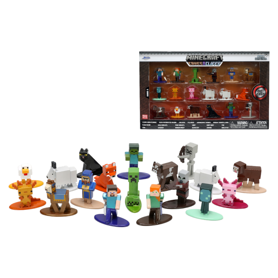 Minecraft - Caves & Cliffs Nano MetalFig 18-Pack Set 2