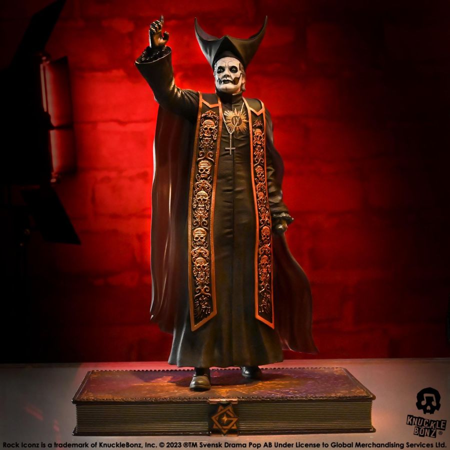 Ghost - Papa Emeritus in Black Robes Rock Iconz Statue