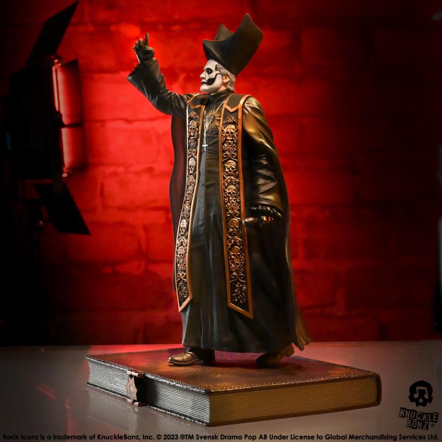 Ghost - Papa Emeritus in Black Robes Rock Iconz Statue