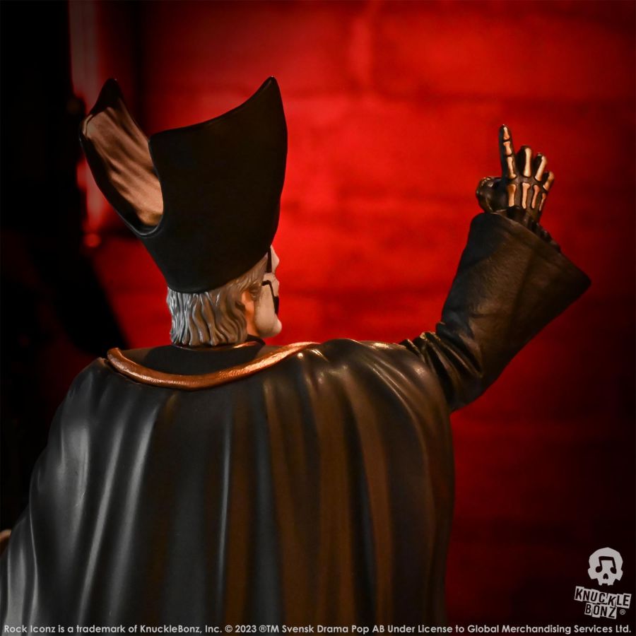 Ghost - Papa Emeritus in Black Robes Rock Iconz Statue