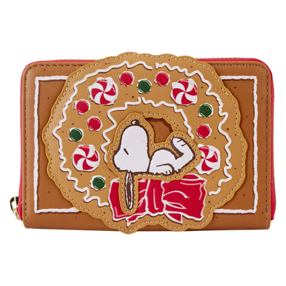 Peanuts - Snoopy Gingerbread Wreath Scented Zip Around Wallet