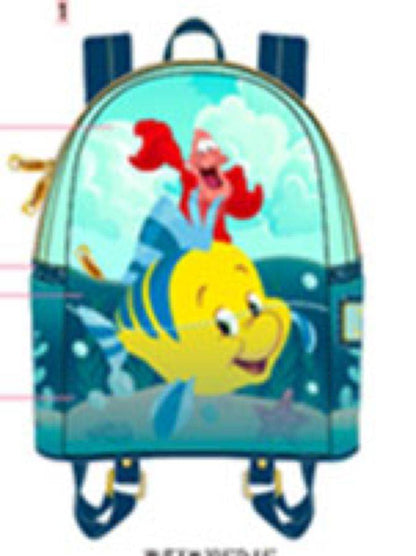 The Little Mermaid (1989) - Flounder and Sebastian Backpack