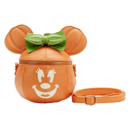 Disney - Minnie Mouse Pumpkin Glow Face Crossbody Bag