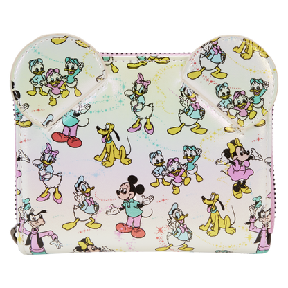 Disney: D100 - Classic All-Over Print Iridescent Zip Around Wallet